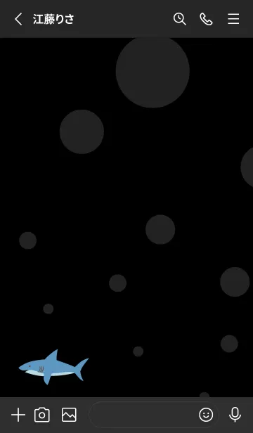 [LINE着せ替え] さめ 丸2の画像2