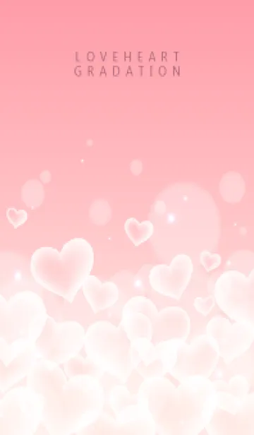 [LINE着せ替え] LOVE HEART GRADATION Pink&Beige 12の画像1