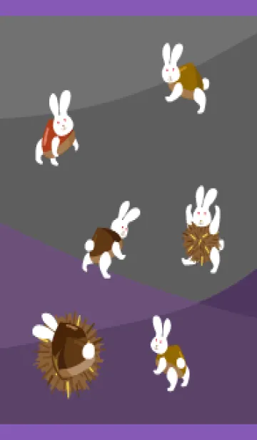 [LINE着せ替え] 栗うさぎ 紫色の画像1