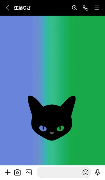 [LINE着せ替え] ブラック キャット 211の画像2