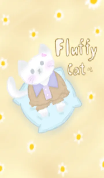 [LINE着せ替え] Fluffy and catの画像1