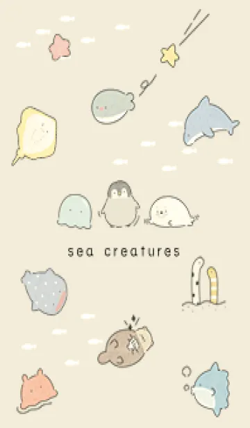 [LINE着せ替え] yellow♡ペンギンとアザラシ14_1の画像1