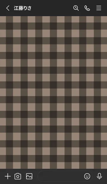 [LINE着せ替え] DarkGirly♡ブラウン&ブラックCheckedの画像2
