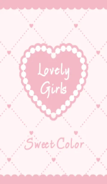 [LINE着せ替え] ♡Heart&Girly♡ピンクグレーの画像1