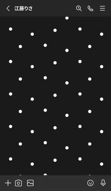 [LINE着せ替え] かわいい水玉 黒色の画像2