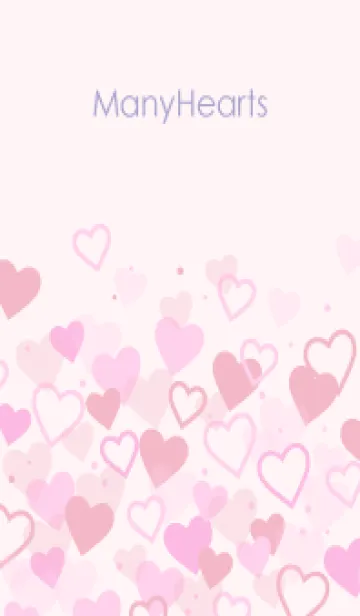 [LINE着せ替え] Many Hearts-PINK 76の画像1