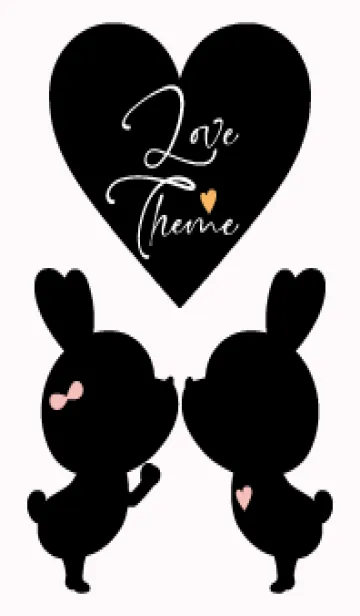 [LINE着せ替え] LOVE THEME Black & Pink.5の画像1