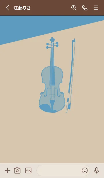 [LINE着せ替え] Violin CLR 亜麻色の画像2