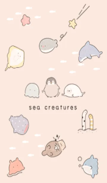 [LINE着せ替え] orange♡ペンギンとアザラシ13_1の画像1