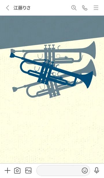 [LINE着せ替え] Trumpet CLR プルシアンブルーの画像2