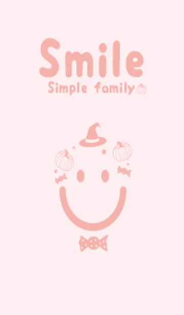 [LINE着せ替え] スマイル＆ハロウィン 薄桜の画像1