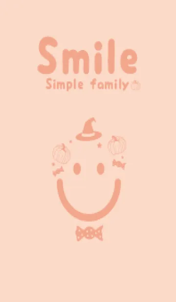 [LINE着せ替え] スマイル＆ハロウィン シェルピンクの画像1