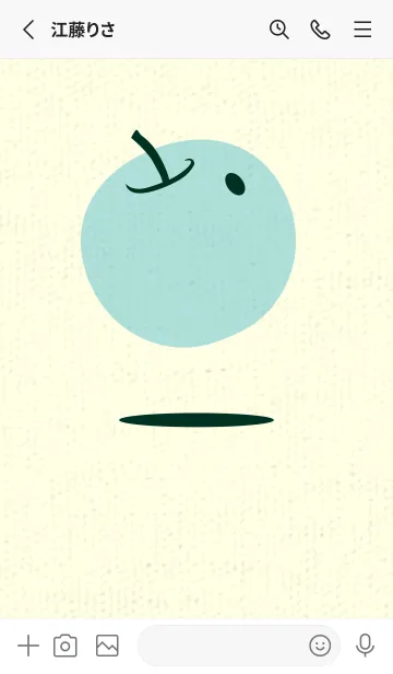 [LINE着せ替え] りんご型のきせかえ ブループリュスの画像2