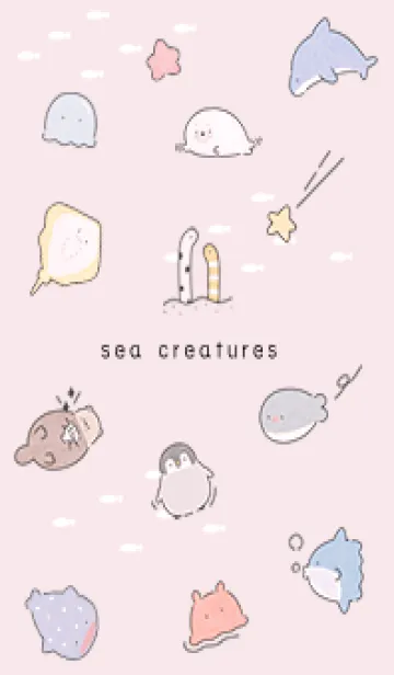 [LINE着せ替え] pink♡海の生き物10_1の画像1