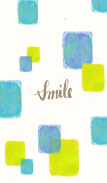 [LINE着せ替え] 水彩 四角 3色 27の画像1