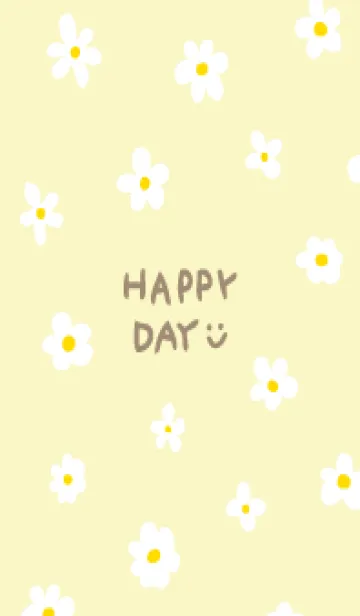 [LINE着せ替え] かわいい白い小花柄30の画像1