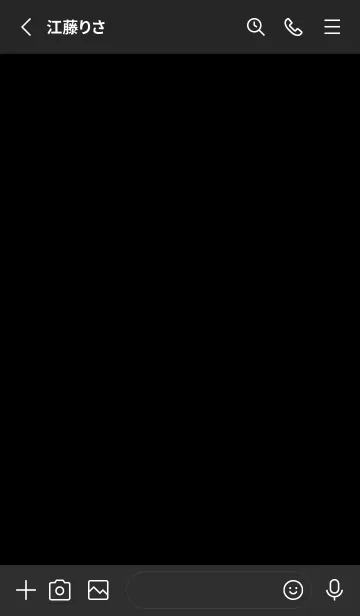 [LINE着せ替え] シンプルハート / 黒×グレーの画像2