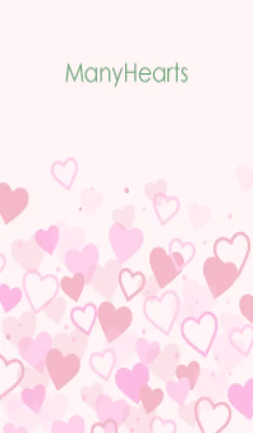 [LINE着せ替え] Many Hearts-PINK 77の画像1