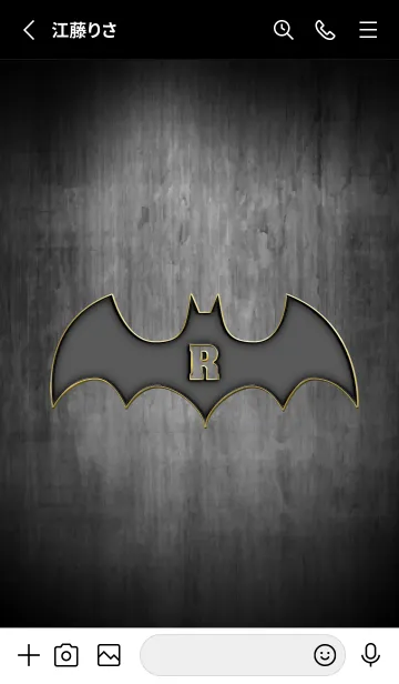 [LINE着せ替え] Enamel pin bat initial Rの画像2