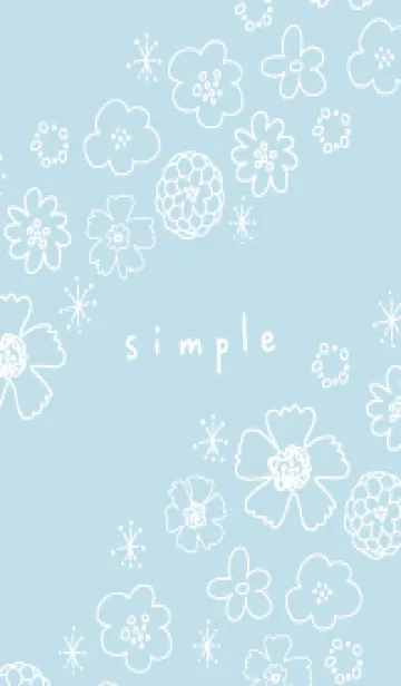 [LINE着せ替え] 白い花 くすみカラー19の画像1