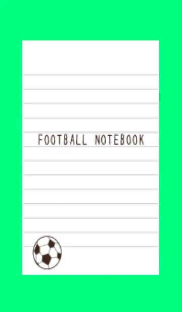FOOTBALL NOTEBOOK/蛍光グリーン/ブラックの着せ替えメイン画像
