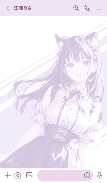 [LINE着せ替え] オタ恋着せかえ 地雷女子編  ラベンダーの画像2