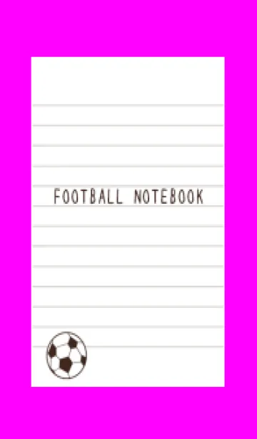 [LINE着せ替え] FOOTBALL NOTEBOOK/蛍光ピンク/ブラックの画像1