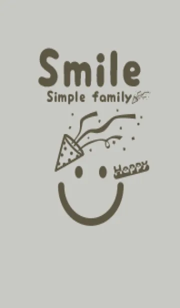 [LINE着せ替え] スマイル＆ハッピー パールグレイの画像1