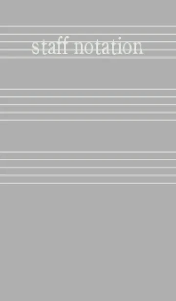 [LINE着せ替え] 五線譜1 シルバーグレイの画像1