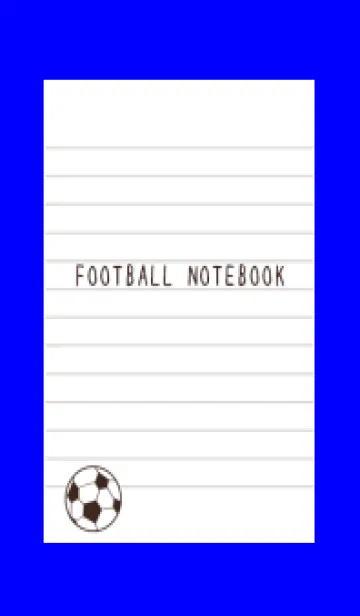 [LINE着せ替え] FOOTBALL NOTEBOOK/蛍光ブルー/ブラックの画像1