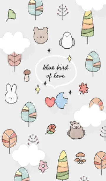 [LINE着せ替え] Gray♡愛の青い鳥01_1の画像1