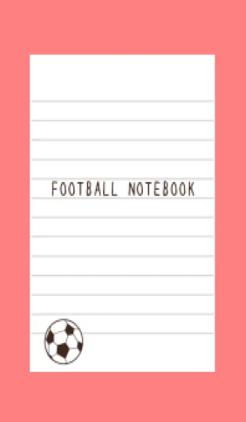 [LINE着せ替え] FOOTBALL NOTEBOOK/オレンジ/ブラックの画像1