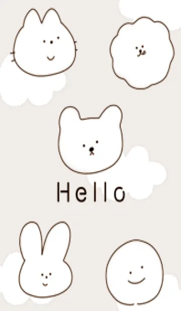 [LINE着せ替え] brown♡ゆるすぎアニマル03_1の画像1