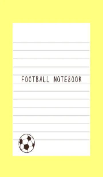 [LINE着せ替え] FOOTBALL NOTEBOOK/蛍光イエロー/ブラックの画像1