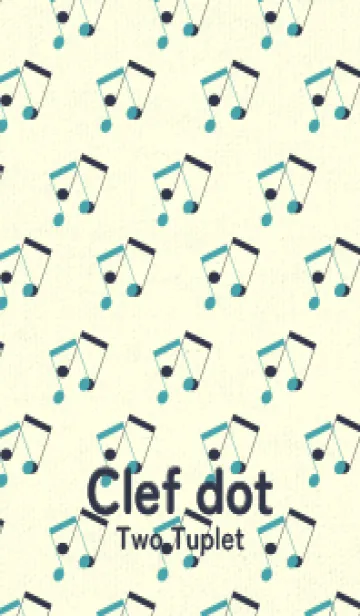 [LINE着せ替え] 2連符柄  薄浅葱の画像1