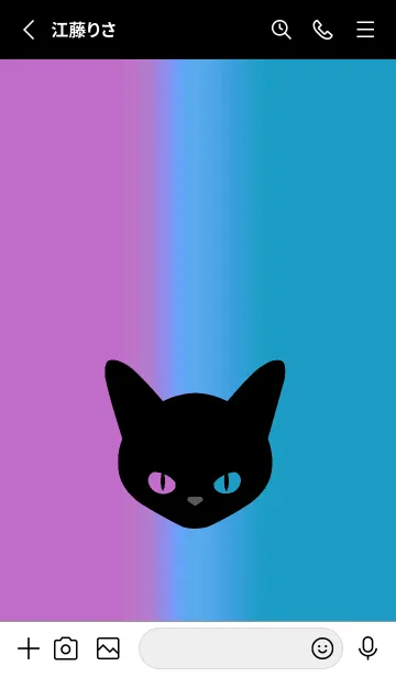 [LINE着せ替え] ブラック キャット 213の画像2