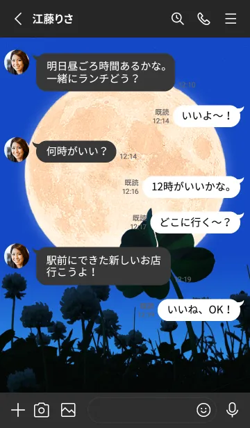 [LINE着せ替え] 七つ葉のクローバー & Full Moon #3-11の画像3