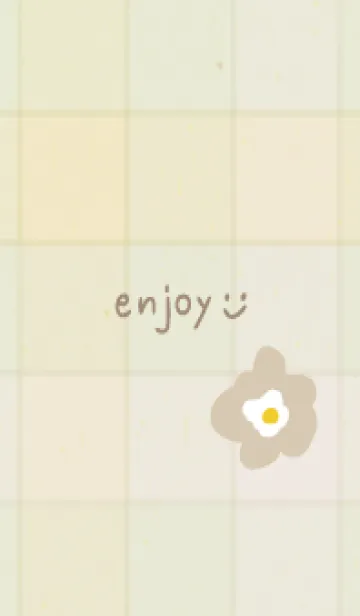 [LINE着せ替え] チェック柄 北欧風花29の画像1