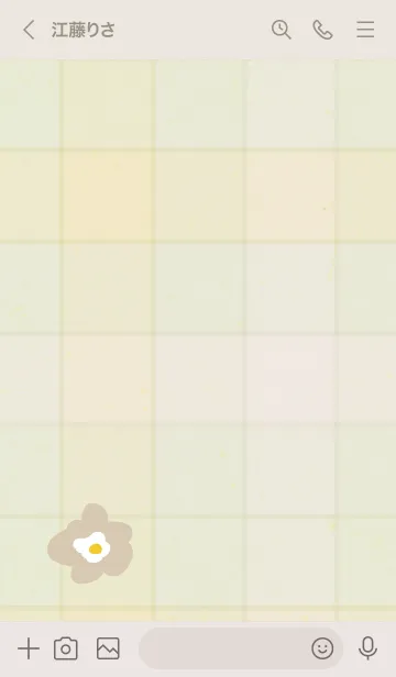 [LINE着せ替え] チェック柄 北欧風花29の画像2