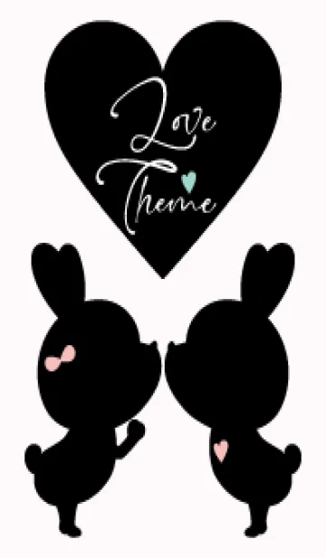 [LINE着せ替え] LOVE THEME Black & Pink.6の画像1