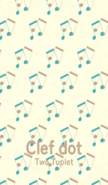 [LINE着せ替え] 2連符柄  アジュールブルーの画像1