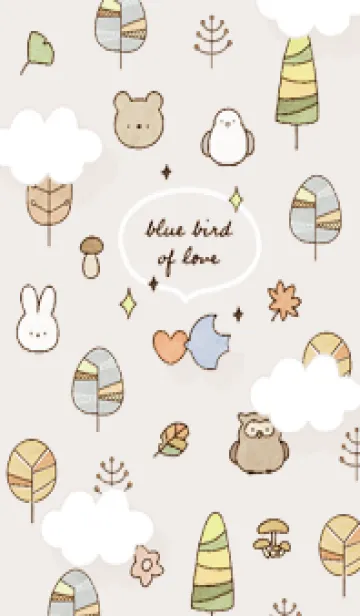 [LINE着せ替え] brown♡愛の青い鳥03_1の画像1