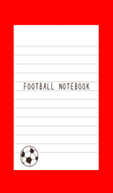 [LINE着せ替え] FOOTBALL NOTEBOOK/蛍光レッド/ブラックの画像1
