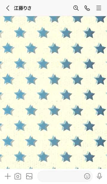 [LINE着せ替え] 星のドッドきせかえ ヨットブルーの画像2