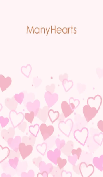 [LINE着せ替え] Many Hearts-PINK 78の画像1