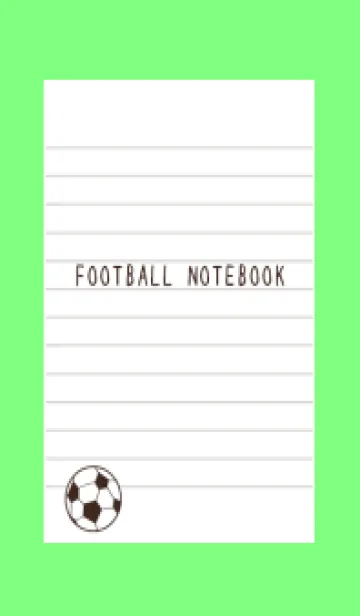 [LINE着せ替え] FOOTBALL NOTEBOOK/蛍光黄緑/ブラックの画像1