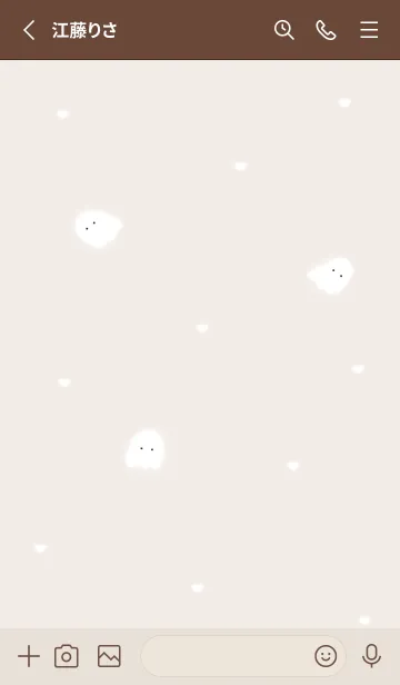 [LINE着せ替え] brown♡ハートを振りまくオバケ03_1の画像2