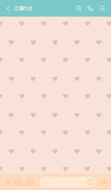 [LINE着せ替え] ハート ブラウン30の画像2