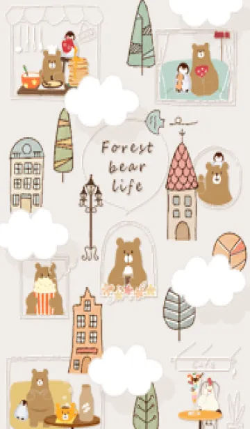 [LINE着せ替え] brown♡森のくまライフ03_1の画像1