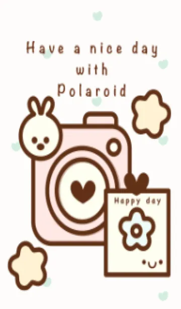 [LINE着せ替え] Happy pastel polaroid 5の画像1